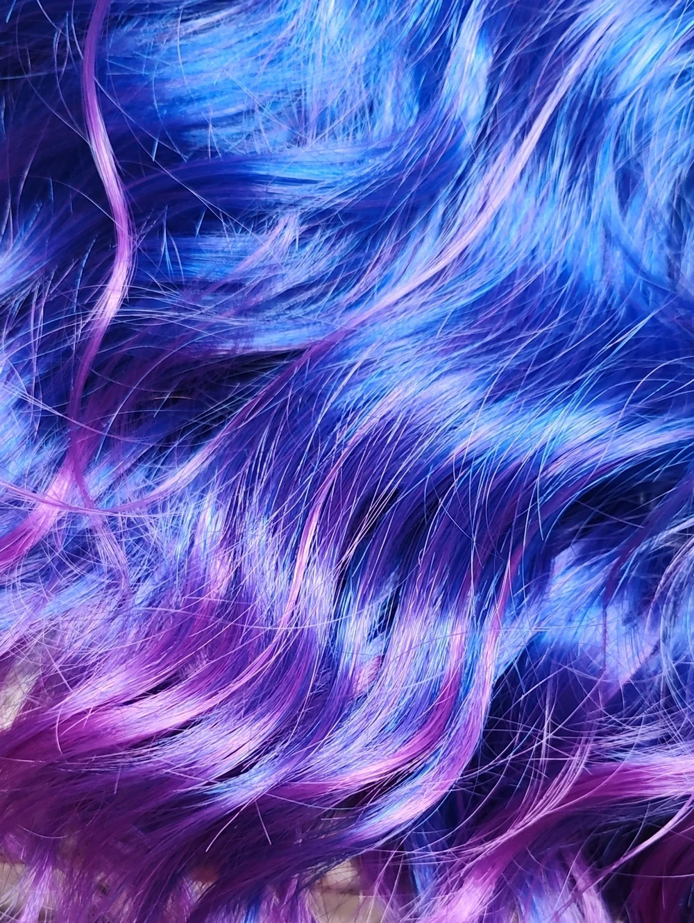 Purple And Pink Full Head Wig NWT